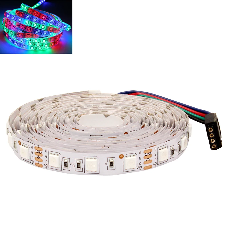 5050RGB 5050 2835 rgb rgbw светодиодный светильник Водонепроницаемая 12 В 0,5 м 1 м 5 м Гибкий Светильник для ПК неоновая светодиодная Диодная лента - Испускаемый цвет: 5050RGB
