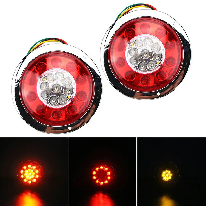 19 светодиодный стоп сигнал для грузовика прицепа красный/желтый 2 шт.|Система