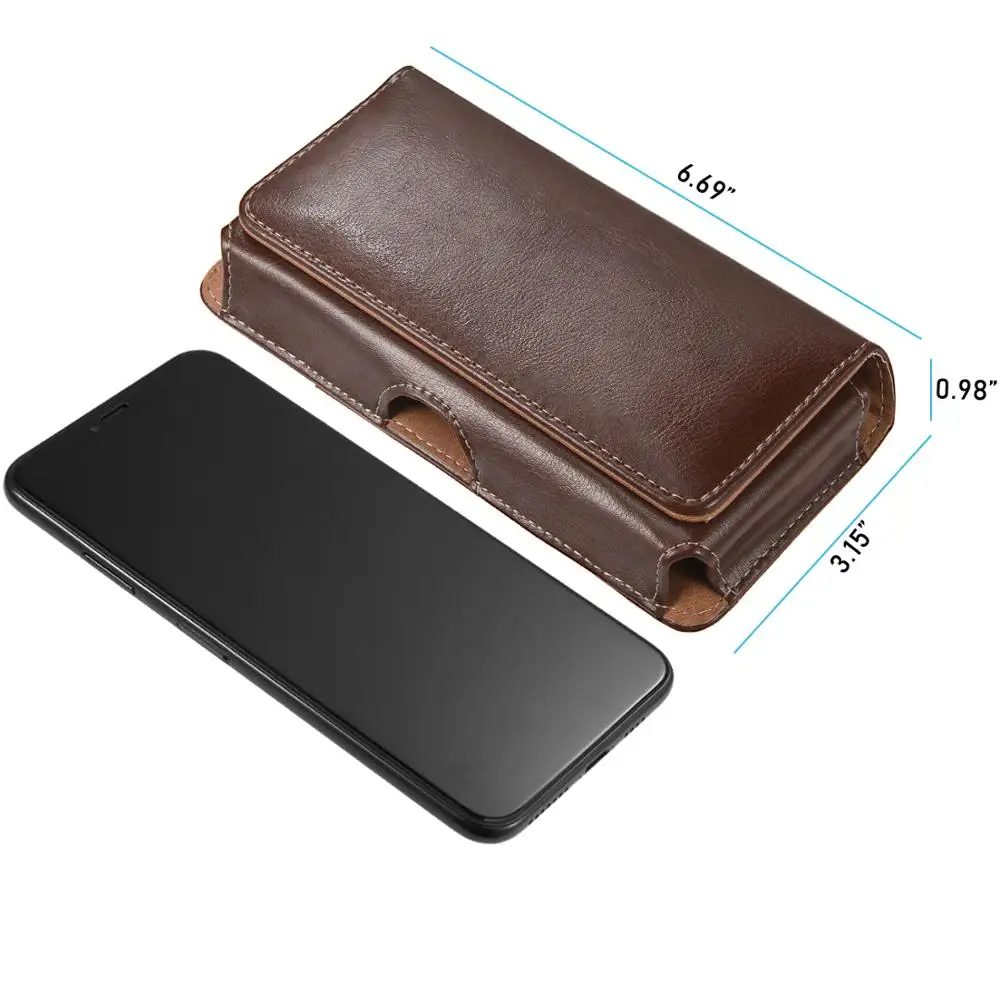 Phone Pouch case Genuine Leather Phone Bag Universal 5.5 