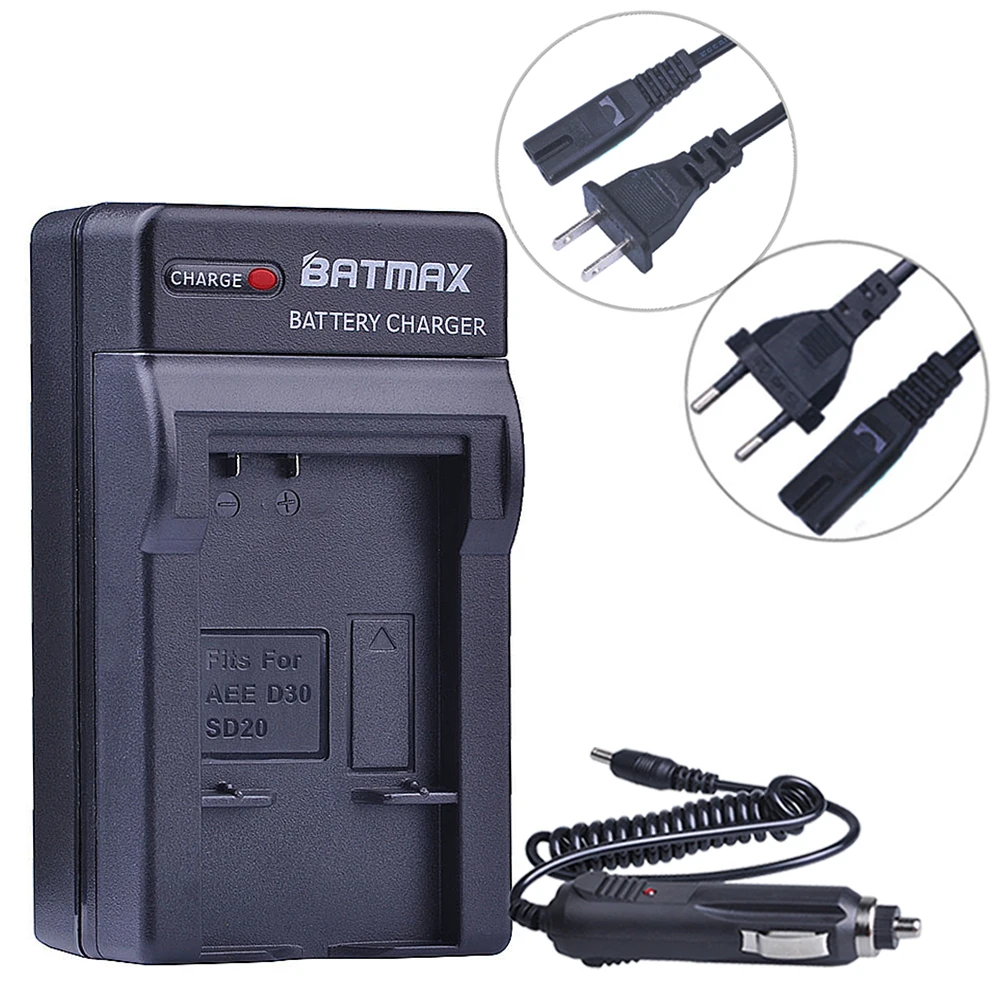 2 аккумулятора DS-SD20 + одно зарядное устройство для спортивных экшн-камер AEE Magicam SD18