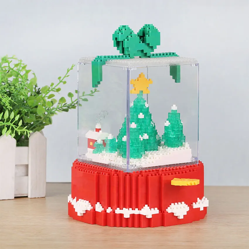 Wisehawk пластиковые мини-блоки для рождественской елки 3d-игрушки с бриллиантами