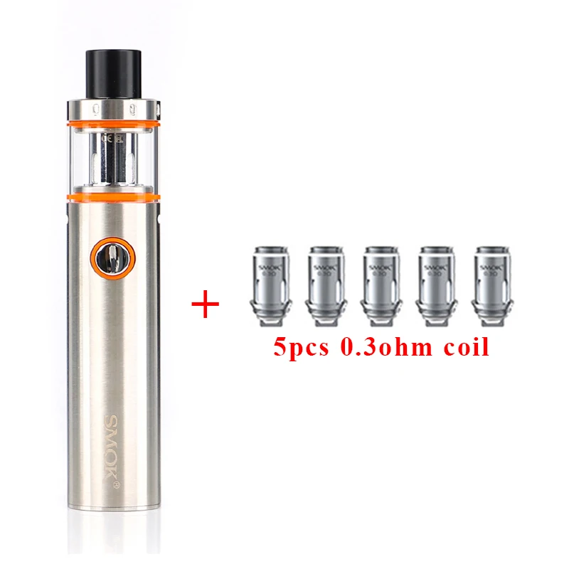 SMOK Vape Pen 22 комплект 1650 Ом двухъядерный со встроенным аккумулятором мАч светодиодный индикатор электронная сигарета vs vape nord 22 - Цвет: silver with coil
