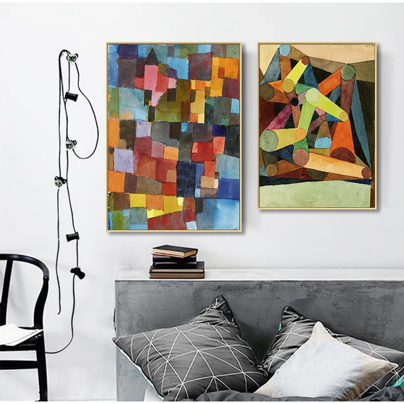 Paul Klee Классический абстрактный стиль Современное украшение Искусство Печать на