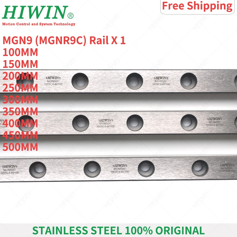 HIWIN MGN9 линейные направляющие MGNR9C рельсы 9 мм линейные направляющие 150 мм 200 мм 250 мм 300 мм 350 мм 400 мм 500 мм индивидуальная длина