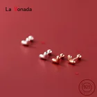 Ла Monada женские серебряные серьги 925 серьги-гвоздики в форме сердца маленькие серьги для девочек корейские сережки-шпильки красивых женщин ювелирные изделия женские гайка