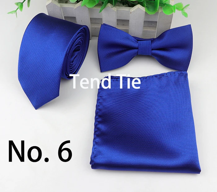Strip Colorful Neck Tie Set For Men Slim Necktie Bowtie Handkerchief Suit Ties Cravat Butterfly Corbatas