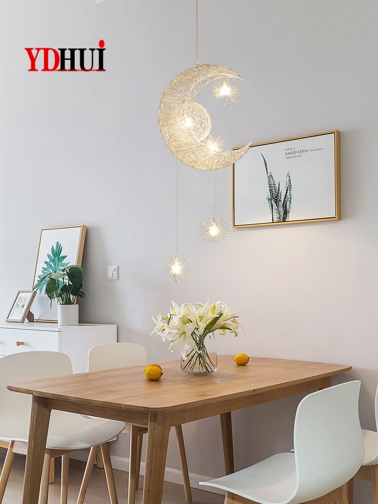 С изображением луны и звезд люстра Индивидуальный творческий ресторан бар в