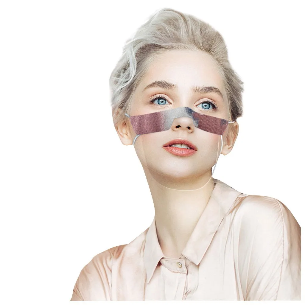 Взрослая 5 шт Язык губ визуальная прозрачная печатная маска для лица из ПВХ