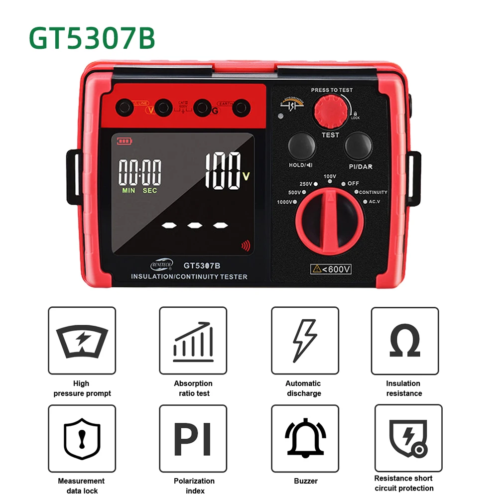 Цифровой тестер сопротивления изоляции напряжения постоянного тока переменного