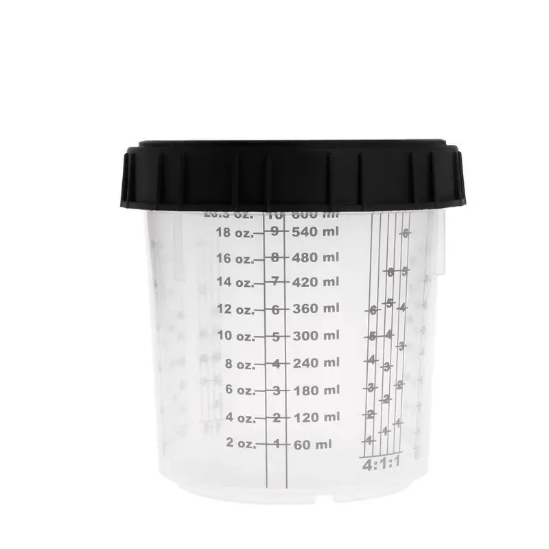 

Paint Mixing Cup PPS Type H/O Quick Cup Hard Cup Inner Cup Lids 600ml Spray W0YF