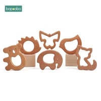 bopoobo 1pc wooden teether olive oil beech food grade animal diy pacifier chain baby teether baby tiny rod rodent baby product