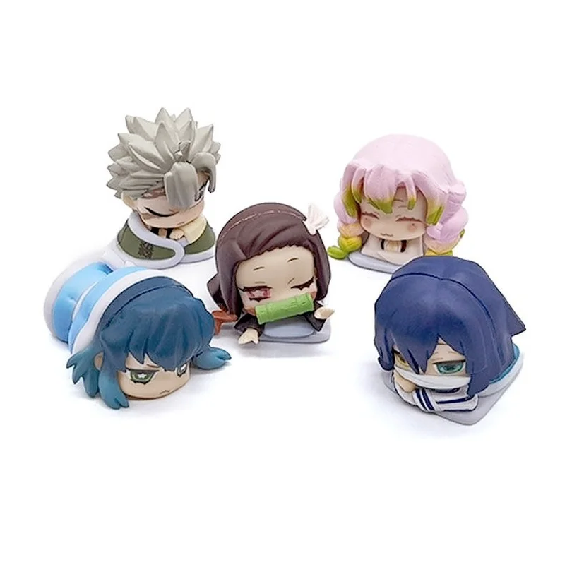 

Bandai Anime Demon Slayer Sleep Doll Kamado Nezuko Kanroji Mitsuri Iguro Obanai Hashibira Inosuke Shinazugawa Genya Model Toy