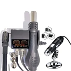 USB микроскоп 1600X 3 в 1, 8 светодиодов, пистолет горячего воздуха, паяльник 2 в 1, паяльная станция BGA, паяльная станция, инструмент для распайки 858