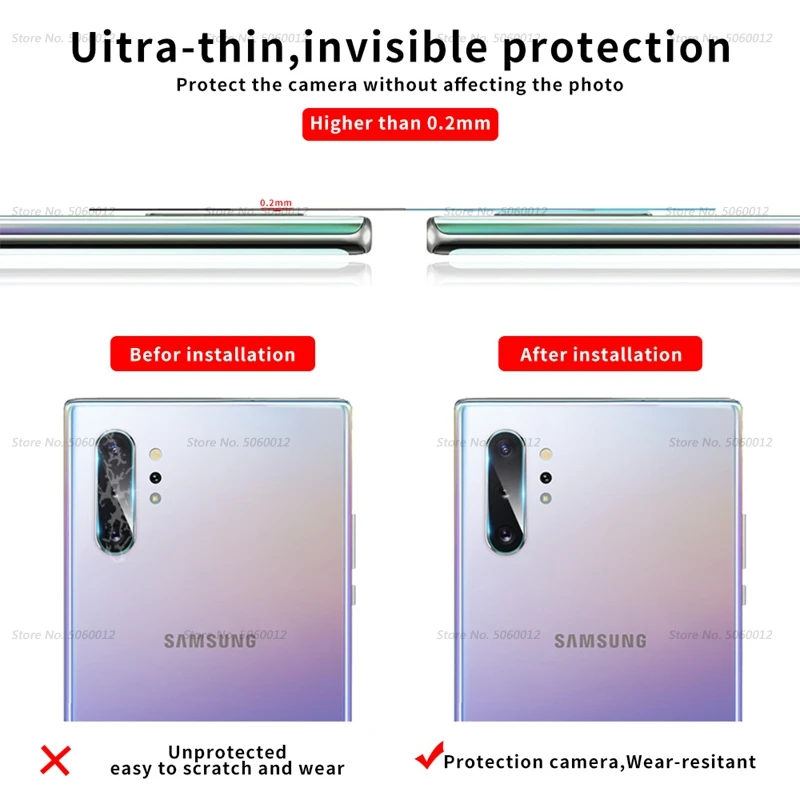 9D защита для объектива камеры из закаленного стекла samsung Galaxy S10 Note10 Pro S10E Plus plus