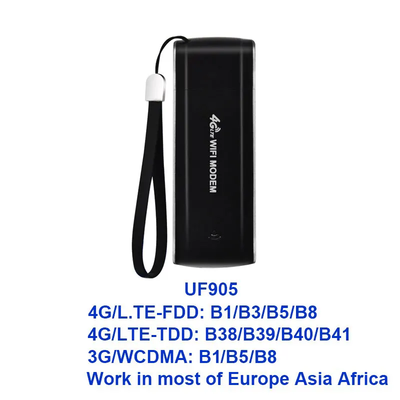 TIANJIE 4G WiFi модем USB dongle 3g 4G Роутер разблокированная карманная Сеть Горячая точка WiFi роутеры беспроводной модем со слотом для sim-карты - Цвет: UF905