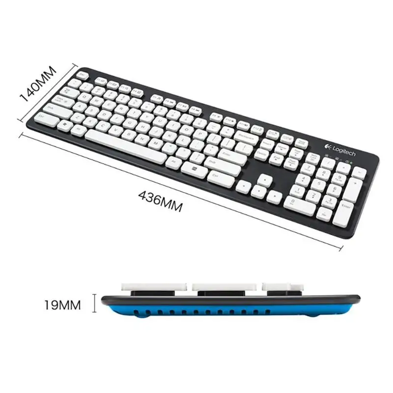 Logitech K310 моющаяся USB Проводная клавиатура, 108 клавиш, игровая Офисная Клавиатура для Windows XP Vista 7 8, настольный ноутбук, компьютер