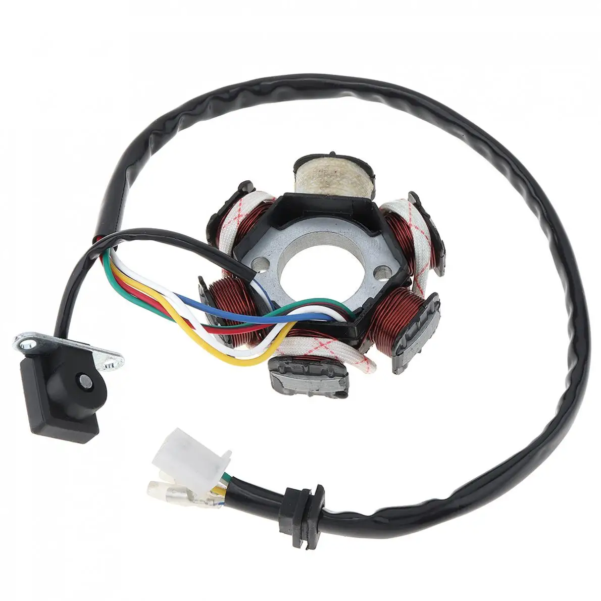 GY6-125 Scooter Generator 6 Coils Magneto Stator for 125cc and 150cc Chinese GY6 Engine ATVs Go Karts Mopeds |