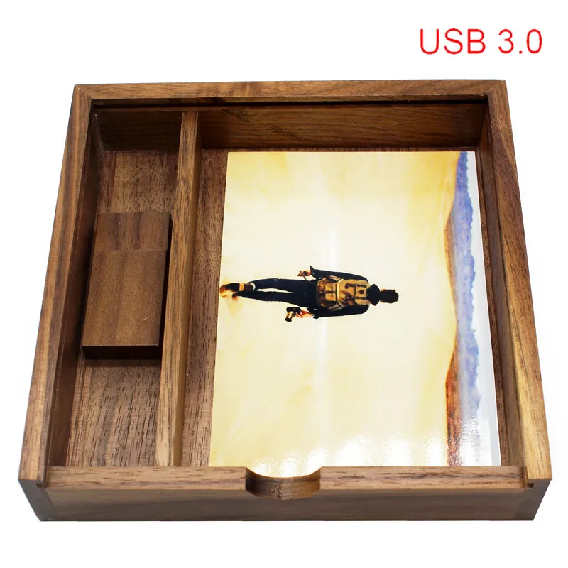 TEXT ME usb 3 0 деревянный + коробка 64 Гб флеш накопитель 4 ГБ 8 16 32 фотография usb3.0