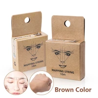 10pcs microblading10pcs brown mapping string pre inked eyebrow marker thread tattoo brows point mapping string beauty tools
