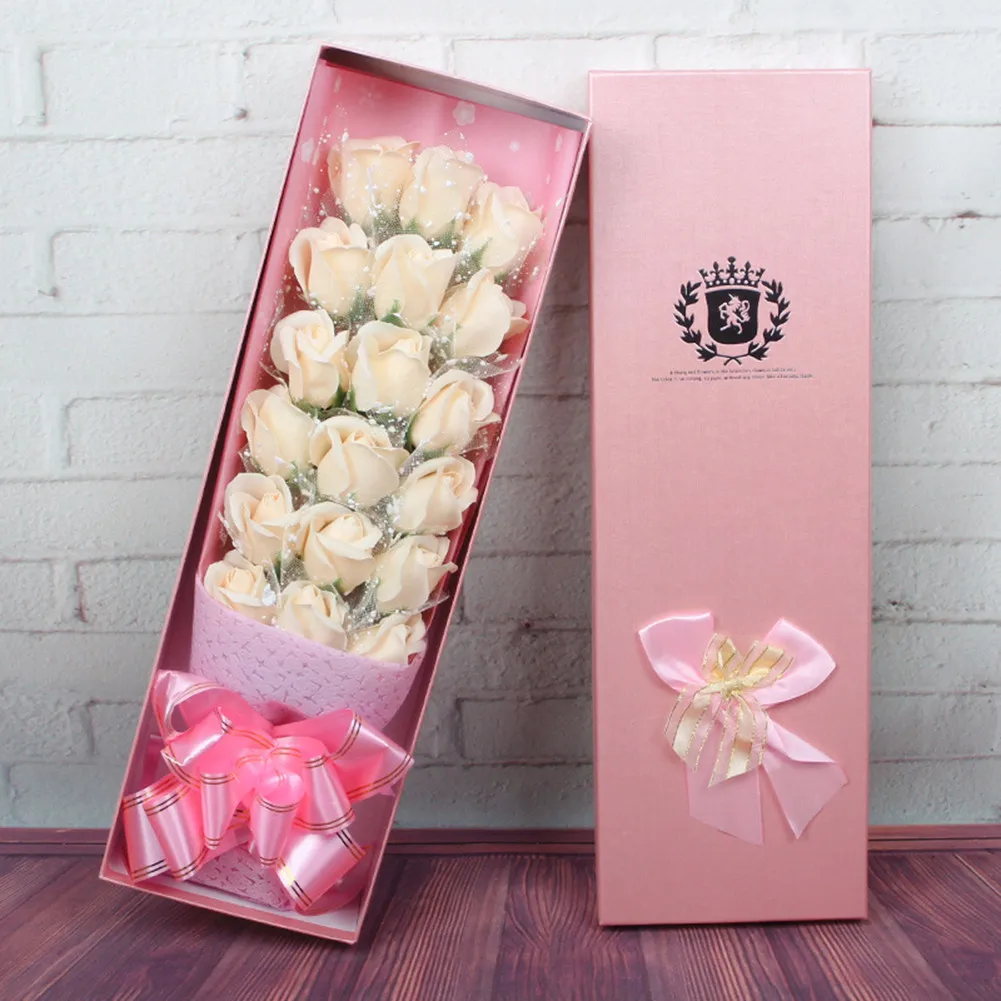 

Artificial Rose Bouquet Simulation Rose Modeling Soap Flower Handmade RoseFlower For Christmas Birthday Wedding Home Decorations