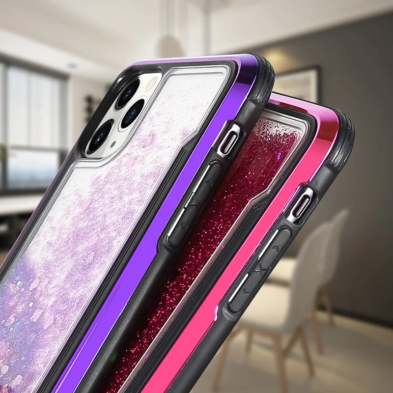 Чехол-накладка для iPhone 11 Pro Max 6s 7 8 XS X XR с жидкими блестками | Мобильные телефоны и