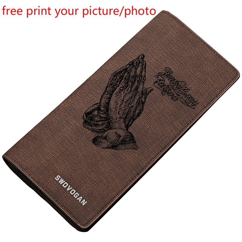 Мужской Длинный кошелек с рисунком в стиле ретро мягкий несколькими картами