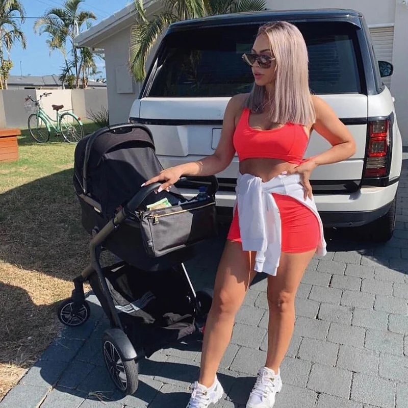 Summer Green Sets Women Sportswear Casual Gym Clothing Sexy Yoga Set Tracksuit Orange S | Спорт и развлечения