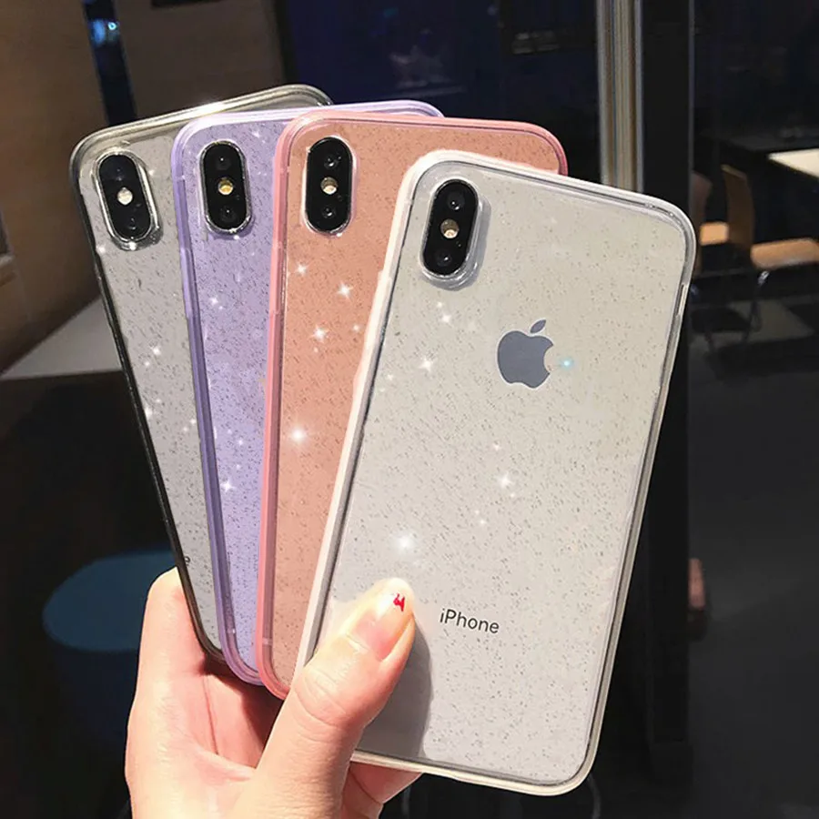 Новинка Блестящий противоударный чехол с рамкой для iPhone 8 7 6 6S Plus 11 Pro X XR XS Max