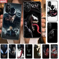 hd venom marvel clear phone case for huawei honor 20 10 9 8a 7 5t x pro lite 5g black etui coque hoesjes comic fash design