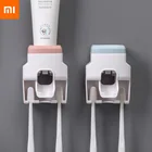 Набор держателей для зубных щеток Xiaomi, диспенсер для зубной пасты, настенный кронштейн, набор аксессуаров для ванной комнаты, автоматический роликовый пресс для гигиены