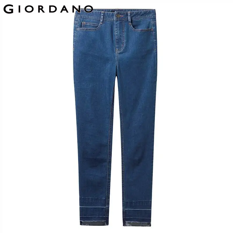 Giordano/женские джинсовые джинсы длиной до щиколотки с высокой талией, джинсы с пятью карманами, джинсы Сальса Feminina 05429331