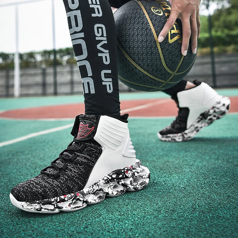 Большой размер 39 48 трендовые баскетбольные кроссовки удобные высокие Спортивные