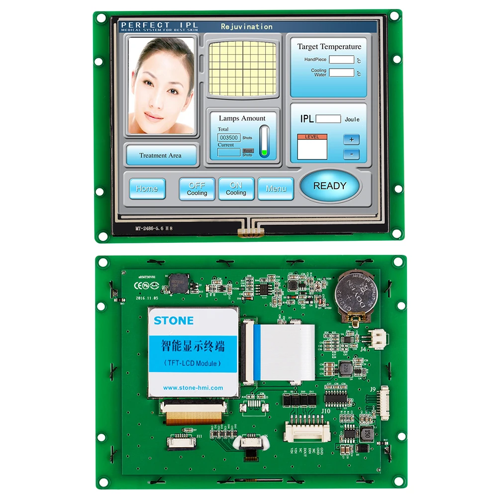 Open Frame/ Embedded Industrial 5.6 inch HMI Touch Screen Intelligent Display