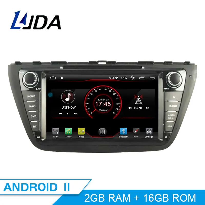Автомобильный радиоприемник DSP Carplay 2 Din Android 11 для Suzuki SX4 / S Cross 2014 2015 мультимедийный