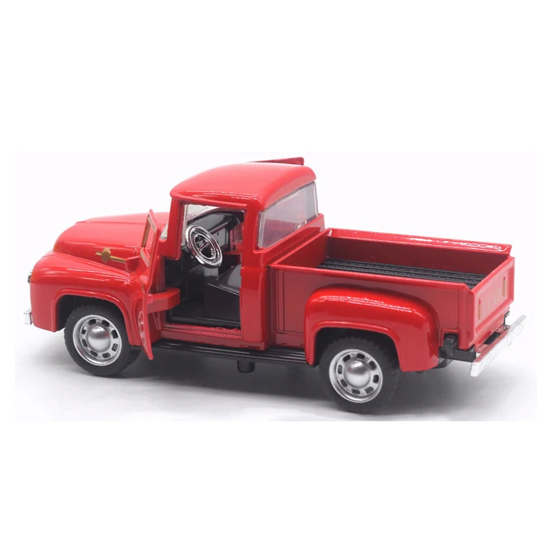 Металлическая Модель автомобиля с подвижными колесами красный грузовик