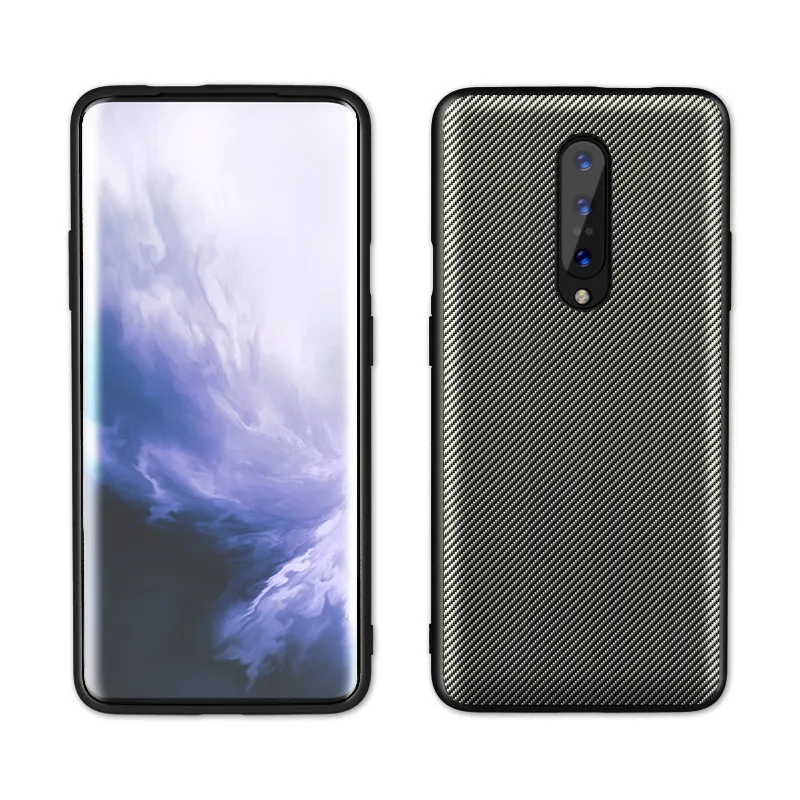 Для Oneplus 7T чехол Высокое качество Текстура углерода кожа задняя крышка для Oneplus 7T Pro 6T 6 5T 5 полный защитный противоударный чехол - Цвет: Champagne gold