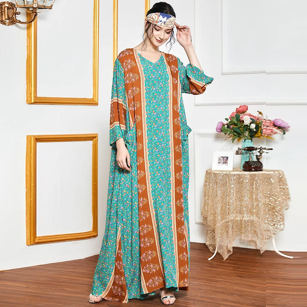 Siskakia удобное вискозное длинное платье с цветочным рисунком для женщин на лето 2020