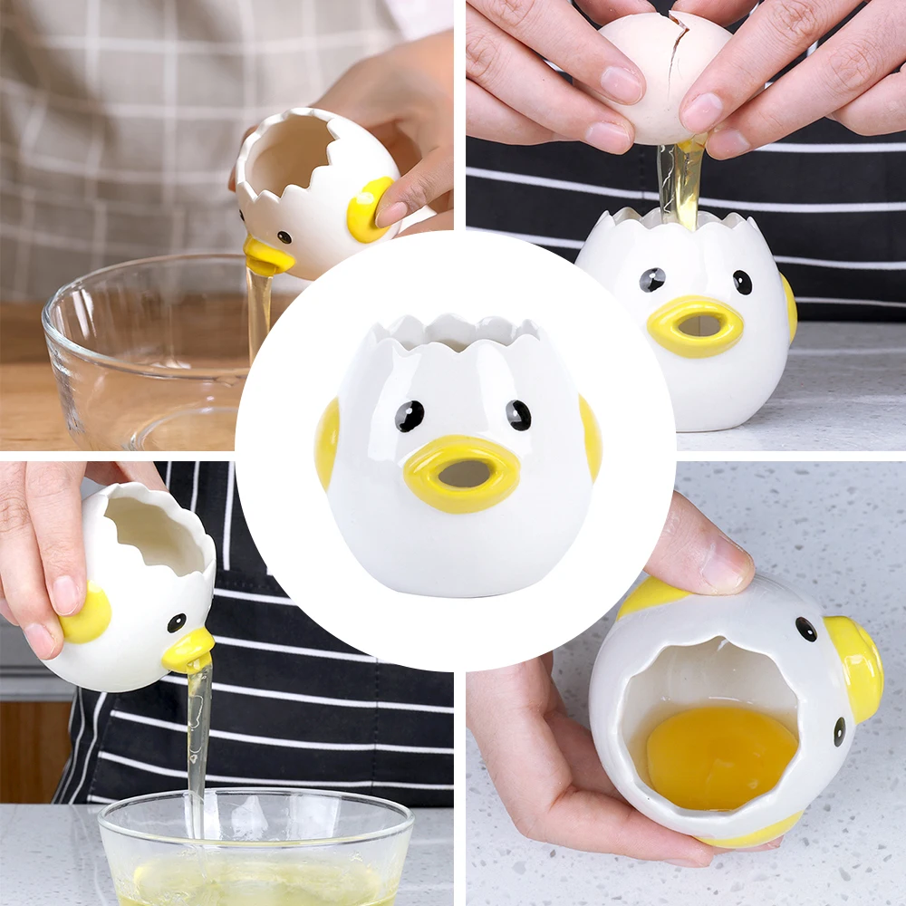 

Egg White Separators Creative Cute Ceramic Egg Yolk Props Baking Supplies Egg Dividers Kitchen Tool For Egg Yolk Separating Tool