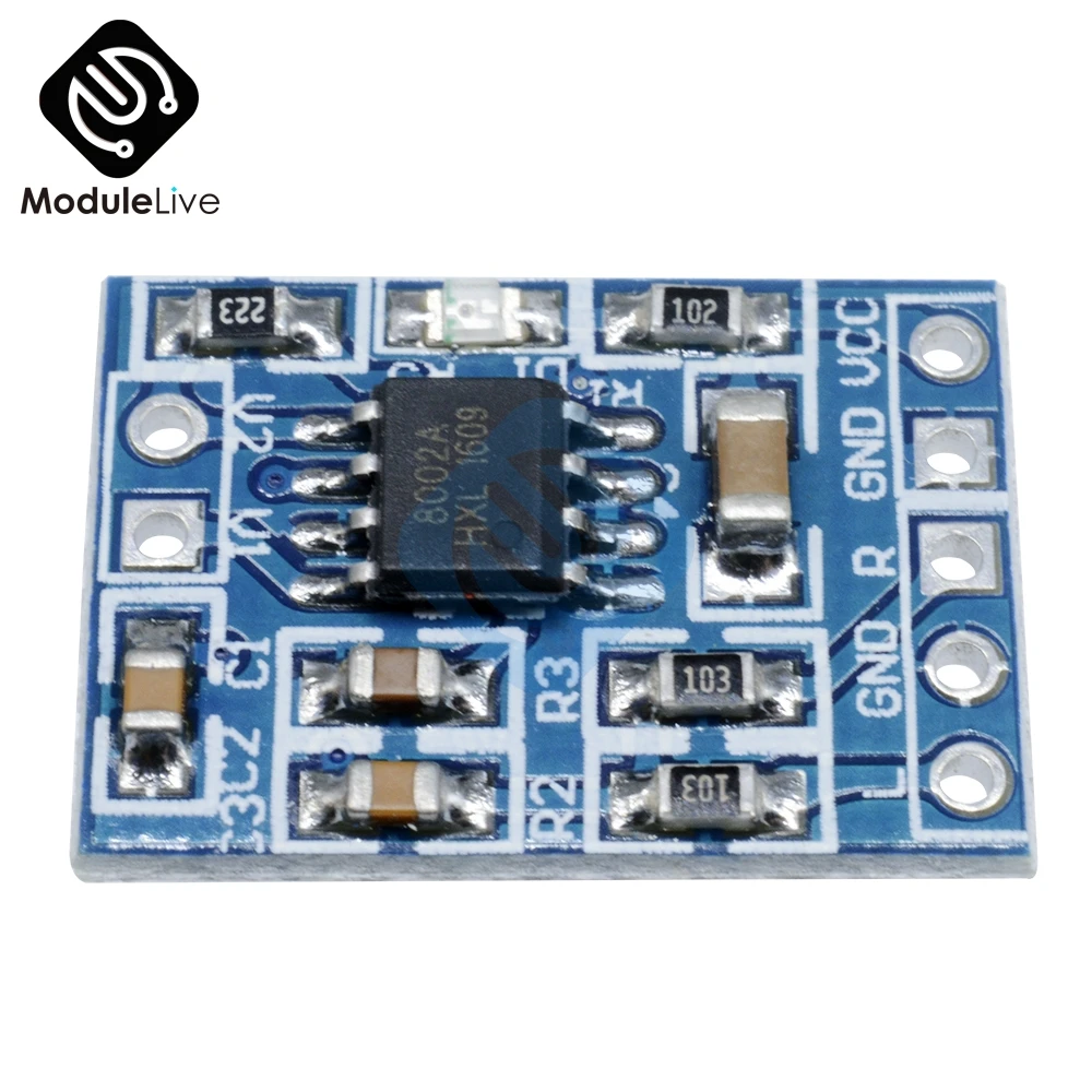 Плата аудио усилителя мощности HXJ8002 моно канальный голосовой модуль с низким