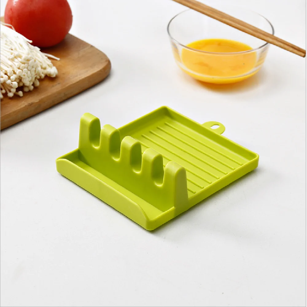 

Spatula rack support kitchen spoon chopsticks multifunctional storage rack tableware storage base non-slip silicone mat rack