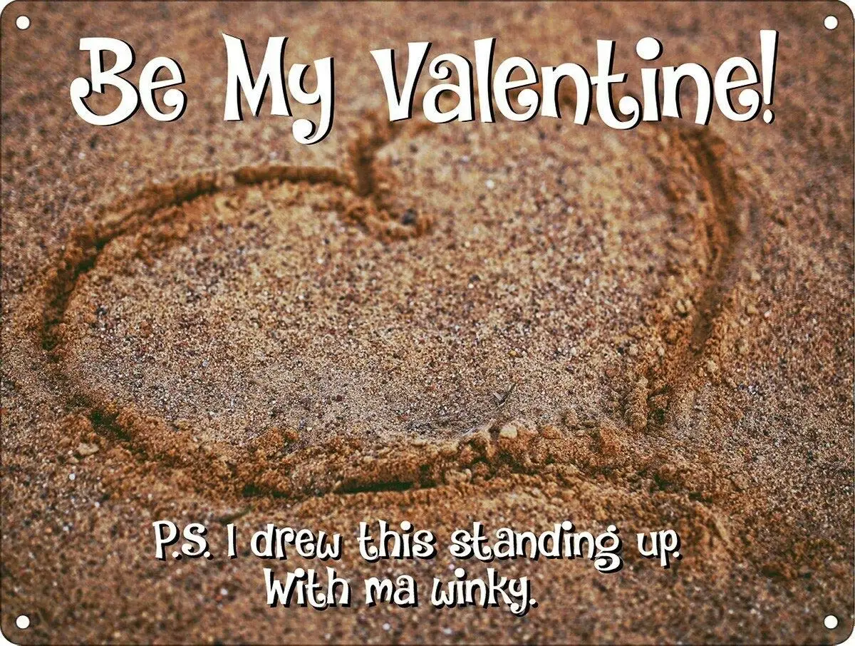 

Жестяной знак Be My Valentine (Winky) ретро стена домашний бар паб винтажный Декор для кафе, 8x12 дюймов