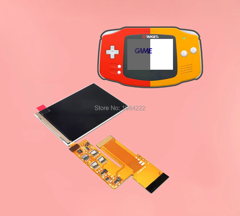 Для Nintendo Игровая приставка GBA сменный экран с подсветкой 10 уровней яркости ЖК