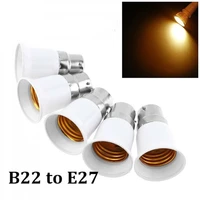 1pcs b22 to e27 lamp bulb socket base holder converter 110v 220v light adapter conversion fireproof home room lighting