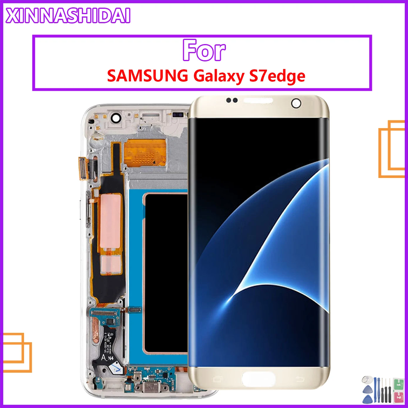 

100% Tested 5.5'' For SAMSUNG Galaxy S7 edge LCD Display G935F SM-G935FD Touch Screen Digitizer Assembly Replacement Parts