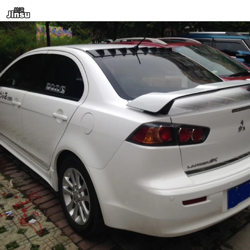 Полипропиленовый матовый черный Праймер задний спойлер на крышу губа для Mitsubishi