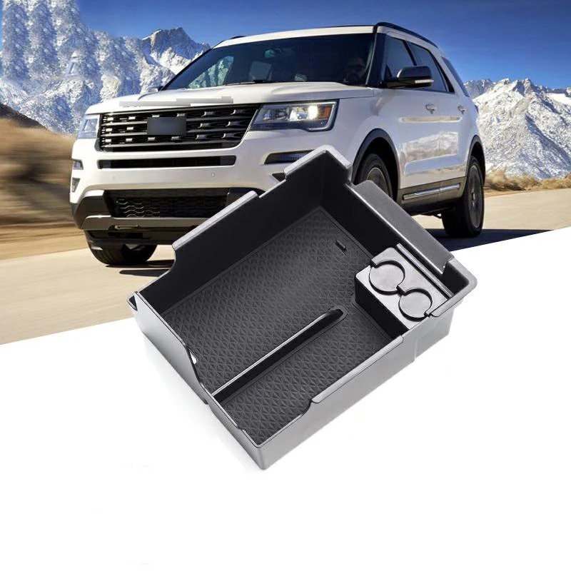

Car Products Fit for Ford Explorer U502 2011-2019 Accessories Central Armrest Organizer Storage Box Container Interior Parts