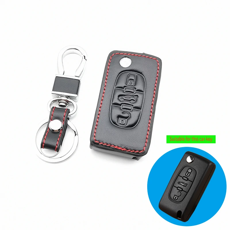 

Flip folding 3 button key cover For Peugeot 207 307 308 407 408 For Citroen C3 C4 C4L C5 C6 Cover Protector car keys accessories