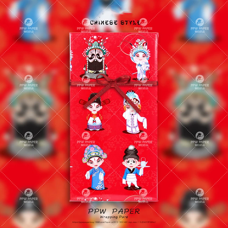 10 листов в китайском стиле рождественский подарок упаковочная бумага для лица