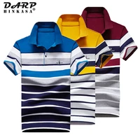 2021 summer men embroidery polo shirt business casual loose big size stripe polo shirt men cotton fashion men polo