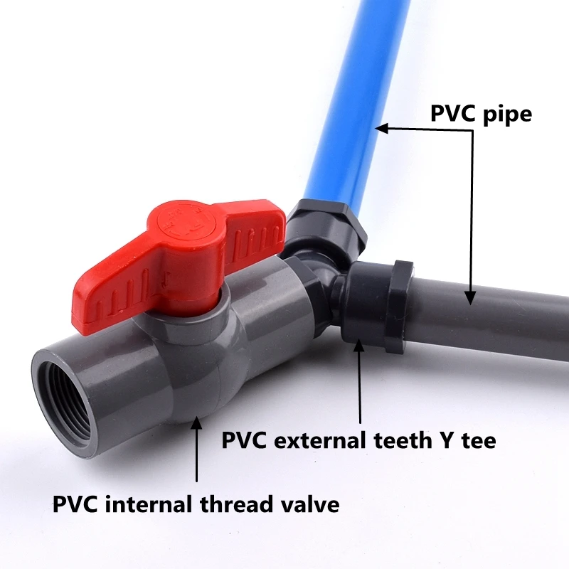 1 шт. 1/2 ''-20 мм/1/2''-1/4 ''/1/2''-1/2 ''UPVC тройник y-типа разъем садовые